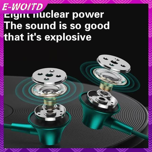 Tai nghe Karaoke có dây trong tai E-WOITD Type-C Tai nghe nhạc nổi 3,5 mm Tai nghe rảnh tay Tai nghe có Mic cho Xiaomi Huawei E-WOITD - Ảnh 5