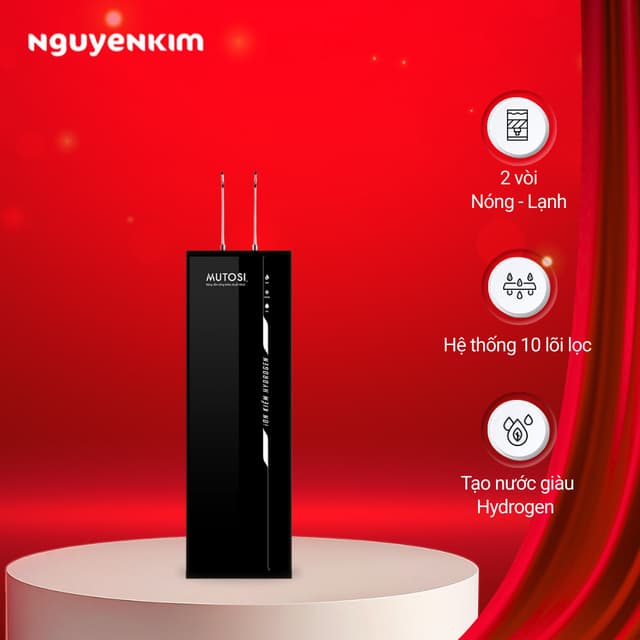 Máy lọc nước RO nóng nguội lạnh Hydrogen ion kiềm Mutosi 10 lõi MP-S1021H - Ảnh 12