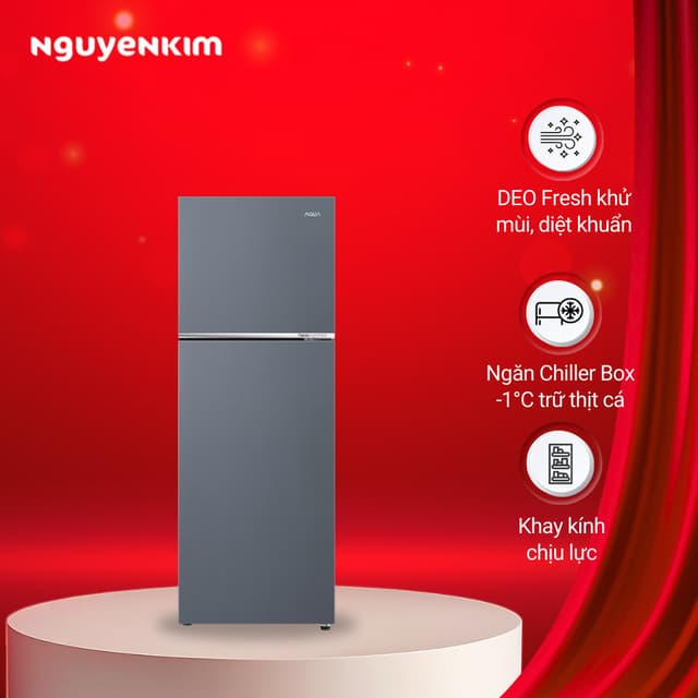 Tủ lạnh Aqua Inverter 358 lít AQR-T410FA(SL) - Ảnh 4