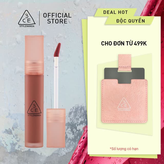 Son Kem 3CE Cho Viền Môi Mờ Ảo Không Lem Blur Water Tint 4.6g - Ảnh 12