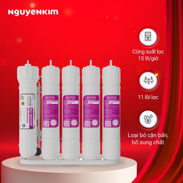 Máy lọc nước RO Hydrogen Mutosi 11 lõi MP-1101 - Ảnh 1