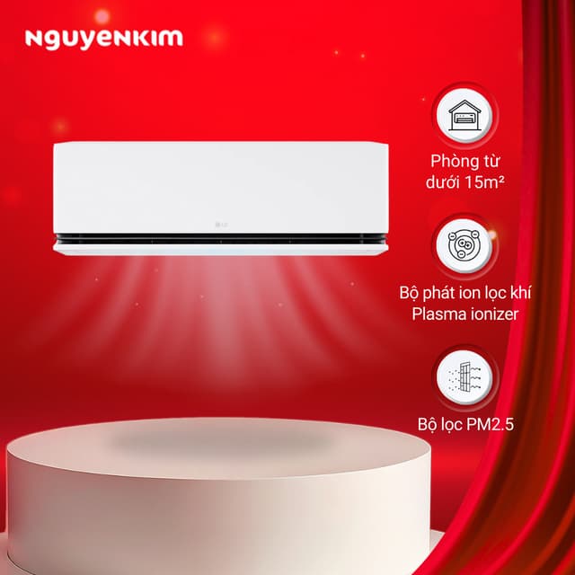 [Lắp đặt 0đ] Máy lạnh/Điều hòa LG Inverter 1 HP IPC09M1 - Ảnh 3