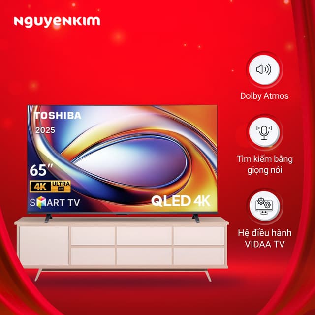 Smart Tivi QLED Toshiba AI 4K 65 inch 65M450RP - Ảnh 9