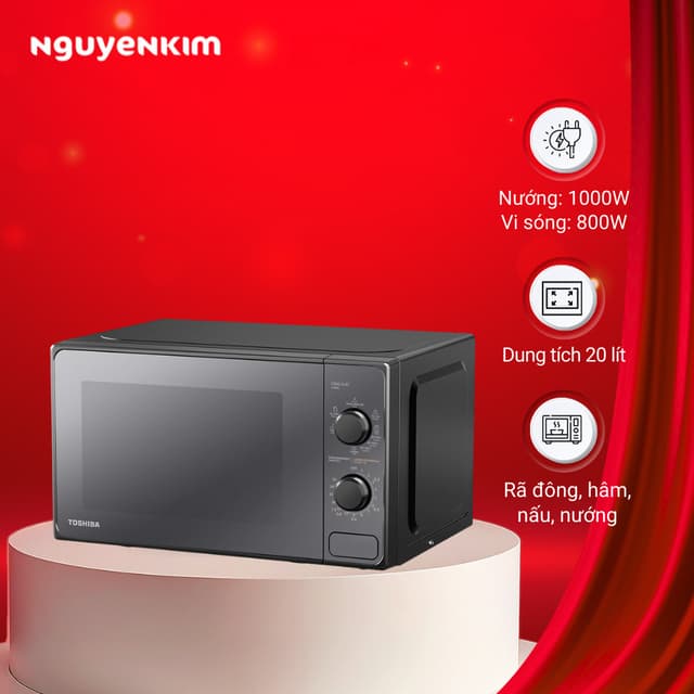 Lò vi sóng có nướng Toshiba 20 lít MM2-MG20PE(BM)VN - Ảnh 7