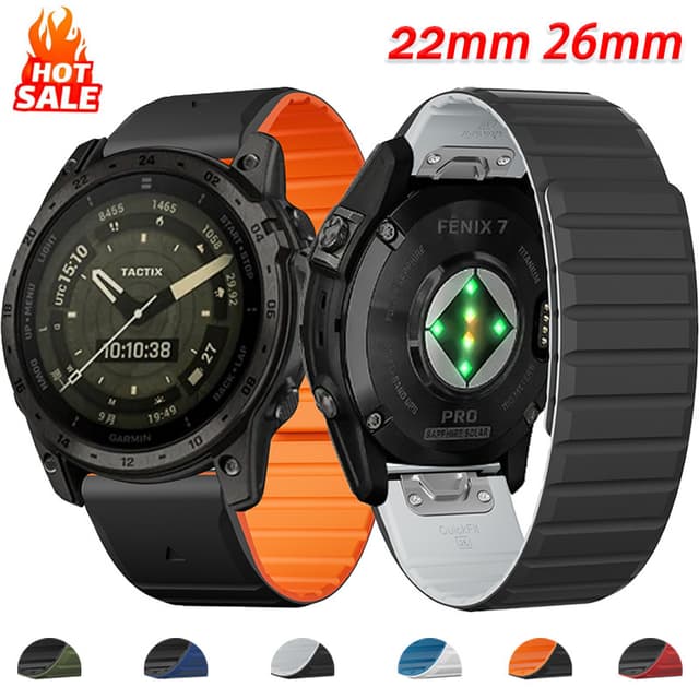 Dây đeo silicon từ tính cho Garmin Fenix 8 7 6 5 Quick Fit 22 / 26mm Band cho Enduro 3 / 2 / 1 Instinct 3 50mm 45mm Vòng tay - Ảnh 7