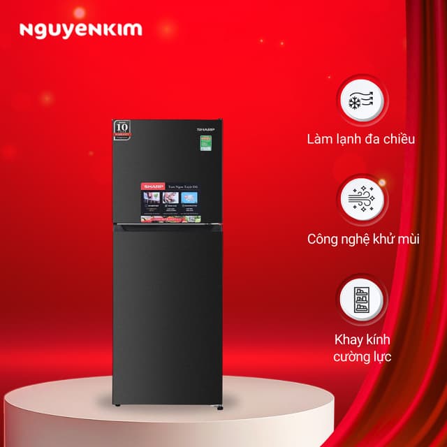 Tủ lạnh 2 cánh Sharp Inverter 197 lít ngăn đông trên SJ-X215V-DG - Ảnh 11