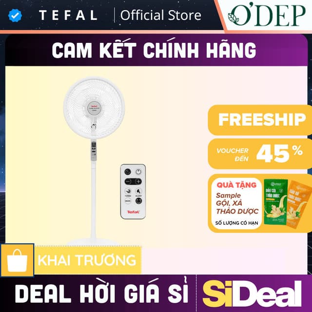 Quạt đứng TEFAL Turbo Silence Extreme VH699690, 7 cánh 60W - Trắng - Bảo Hành 24 tháng - SIDEAL SIA - Ảnh 10