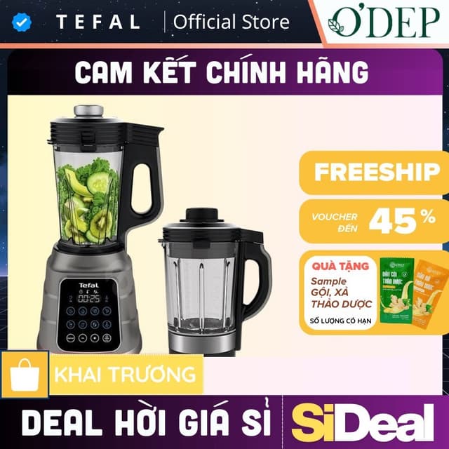 Máy nấu sữa hạt Tefal Chính hãng, xay nấu nóng lạnh đa năng hút chân không BL967B66/ BL83SD66  - SIDEAL SIA - Ảnh 3