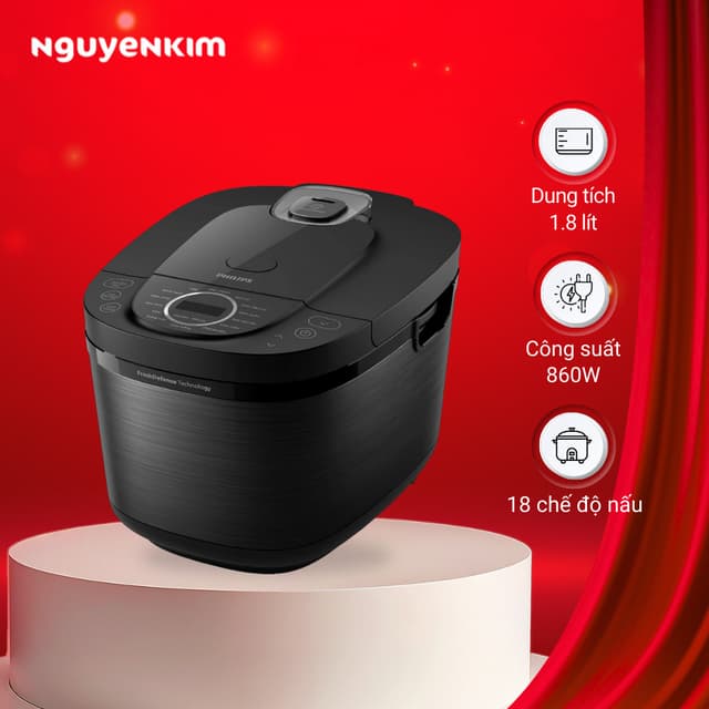 [Mới 2025] Nồi cơm điện tử Philips 1.8 lít HD4814/31 - Ảnh 4
