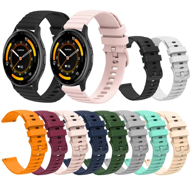 Dây đeo silicon cho Garmin Venu4 Venu3 Venu2 Venu3s / Vivoactive 3 4 5 3S 4S 40mm 45mm / vivomove3 3s HR / Venu 2 32s 3s 4 45mm 41mm Vòng đeo tay họa tiết sóng Dây đeo cổ tay thể thao - Ảnh 11