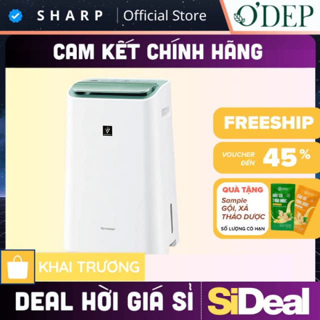 Máy lọc không khí kết hợp hút ẩm Sharp DW-E16FA-W chính hãng, sử dụng phòng 38m2 - SIDEAL SIA - Ảnh 11