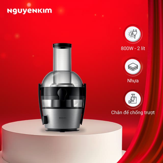Máy ép trái cây Philips HR1863 - Ảnh 8