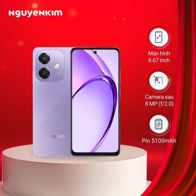 [Mới 2025] Điện thoại OPPO A5i 4GB/128GB (CPH2773) Tím Ánh Sao - Ảnh 1
