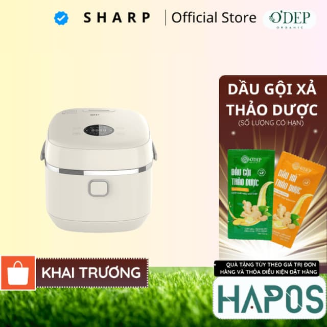 Nồi cơm điện cao tần Sharp 1.8 lít 1300W, cảm ứng có màn hình KS-IH18IX-WH - HAPOS HOF - Ảnh 2