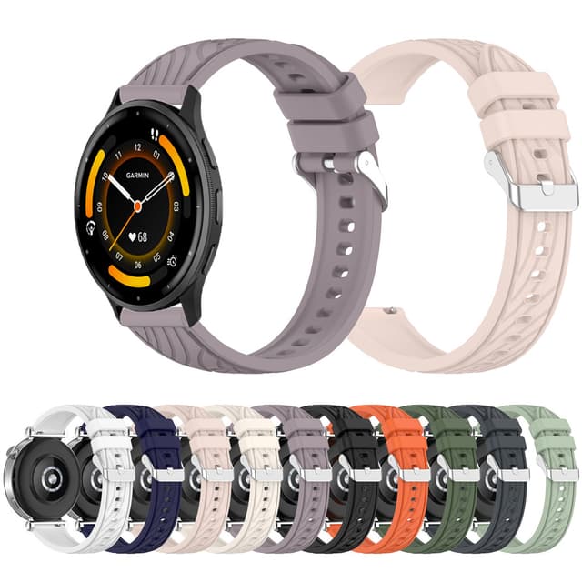 Dây đeo silicon 18mm 20mm 22mm cho Garmin Venu4 Venu3 Venu2 Venu3s / Vivoactive 3 4 5 3S 4S 40mm 45mm / vivomove3 3s HR / Venu 2 32s 3s 4 45mm 41mm Dây chuyền họa tiết - Ảnh 4