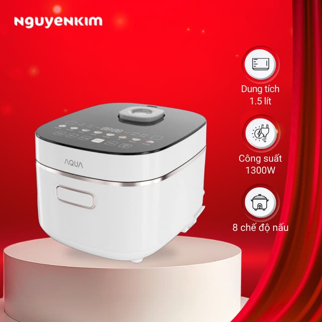 [Mới 2025] Nồi cơm điện cao tần Aqua 1.5 lít AQS-RIH401R(W)-VN - Ảnh 5