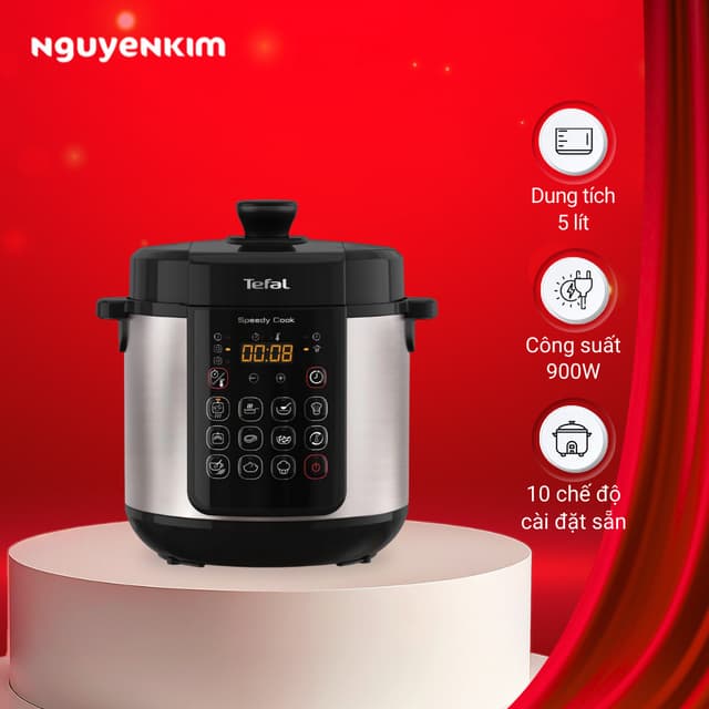 Nồi áp suất điện đa năng Tefal Speedy Cook 5 lít CY222D68 - Ảnh 12