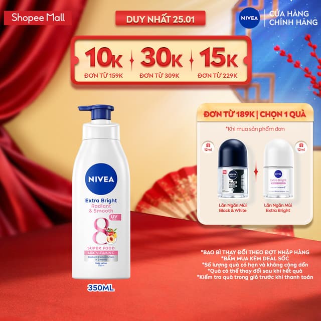 Sữa Dưỡng Thể NIVEA Mịn Mượt | Sáng Da Ban Ngày 8 Super Foods (350 ml) - 98413 - Ảnh 10