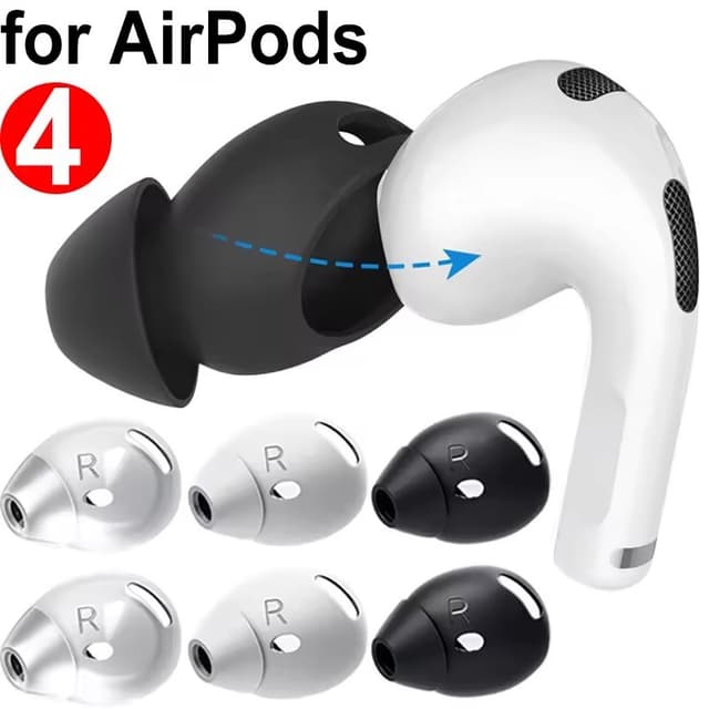 Dành Cho Apple AirPods 4 Silicone Tai Nghe Nhét Tai Cho AirPods 4 Chống Trượt Tai Nghe Giảm Tiếng Ồn Tai Nghe Nút Tai Bảo Vệ Tay - Ảnh 7