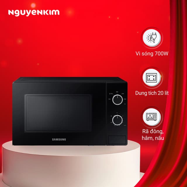 Lò vi sóng Samsung 20 lít MS20A3010AL/SV - Ảnh 2