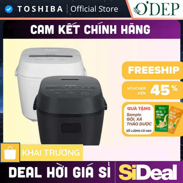 Nồi cơm điện tử Toshiba 1 Lít / 1.8 Lít RC-18DR5UVN(W)/RC-10DR5UVN - Hàng chính hãng. - SIDEAL SIA - Ảnh 8