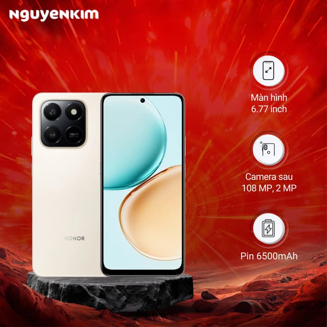 [Mới 2025] Điện thoại Honor X7d 8GB/256GB Vàng Sa Mạc (LGN-LX2) - Ảnh 4