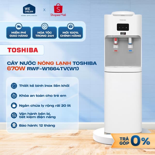 [MIỄN PHÍ GIAO HÀNG] RWF-W1664TV(W1) - Cây Nước Nóng Lạnh Toshiba RWF-W1664TV(W1) 670W - Hàng Chính Hãng - Ảnh 12