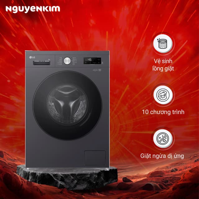 Máy giặt cửa trước LG Inverter 9 kg FB1209S5M - Ảnh 11