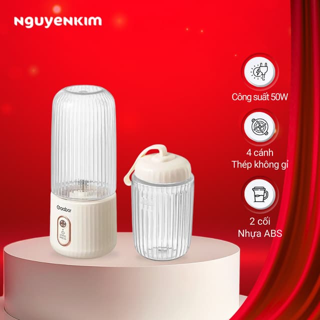 Máy xay sinh tố cầm tay Gaabor FP03T-WH01A - Ảnh 6