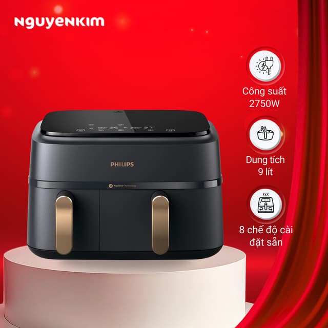 Nồi chiên không dầu Philips 9 lít NA352/00 - Ảnh 4