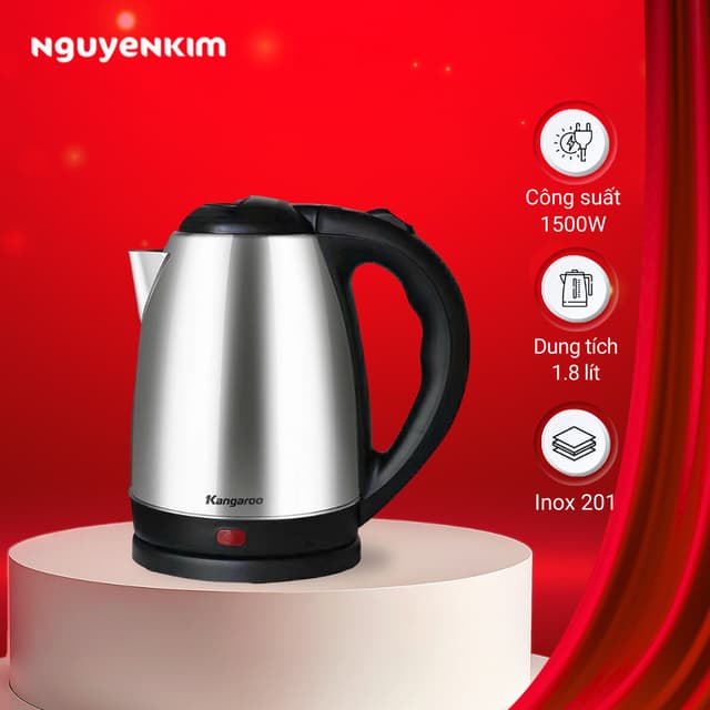 Bình đun siêu tốc 1.8 lít Kangaroo KGWK18I2 - Ảnh 3