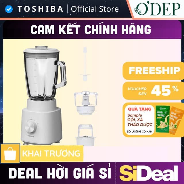Máy xay sinh tố đa năng Toshiba BL-70GR2UV - Bảo hành chính hãng 12 tháng - SIDEAL SIA - Ảnh 11