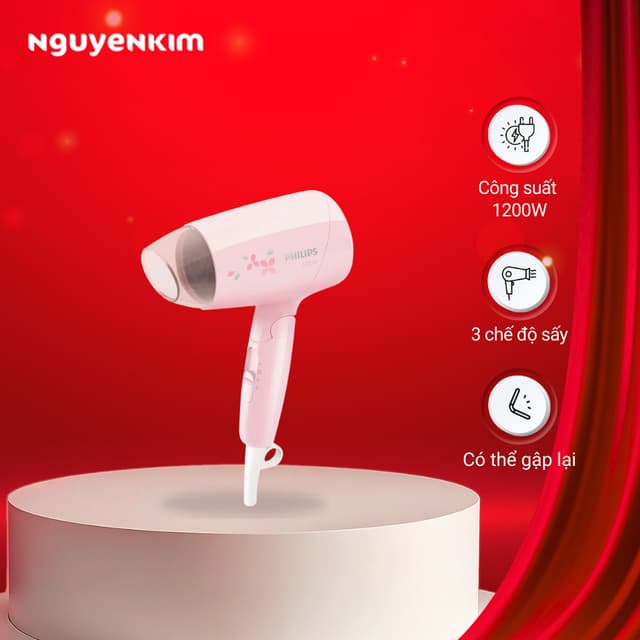 Máy sấy tóc Philips BHC010/00 Hồng - Ảnh 8
