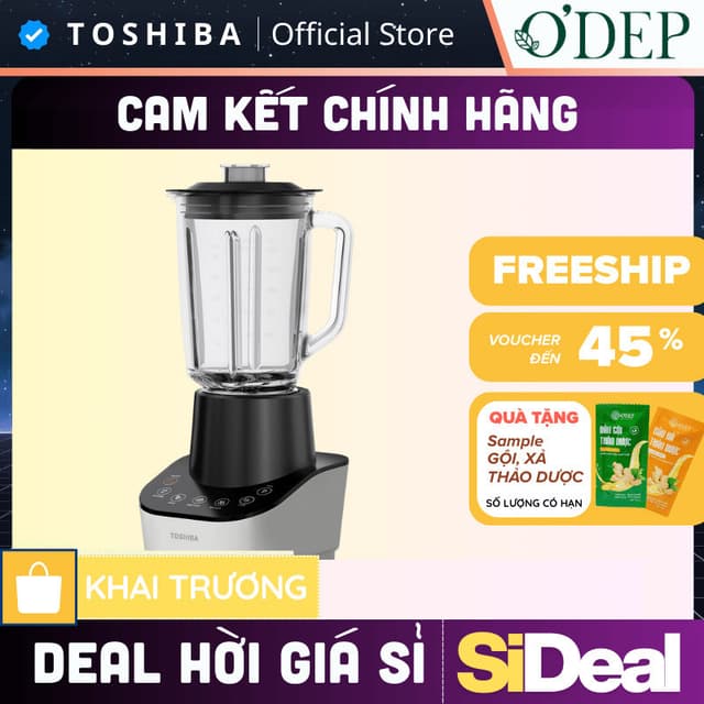 Máy xay sinh tố đa năng Toshiba BL-70GS1PV 1.5L 700W Chính hãng, cối thủy tinh, 5 chế độ xay đa năng - SIDEAL SIA - Ảnh 10