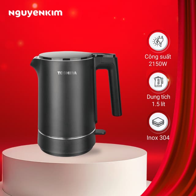 Bình đun siêu tốc Toshiba 1.5 Lít KT-15DS1NV - Ảnh 12
