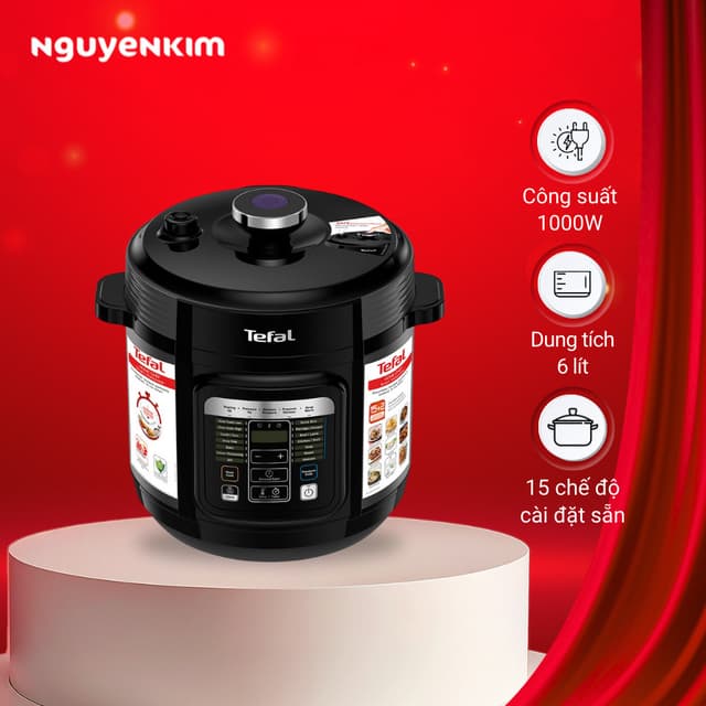 Nồi áp suất điện đa năng Tefal 6 lít CY601868 - Ảnh 12