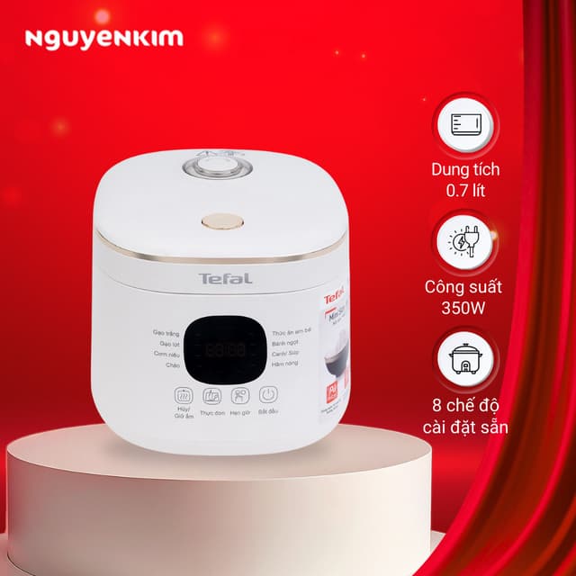 Nồi cơm điện tử Tefal Rice Mate Mini 0.7 lít RK515168 - Ảnh 8