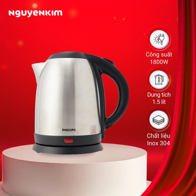 Bình đun siêu tốc Philips 1.5 lít HD9306 - Ảnh 12