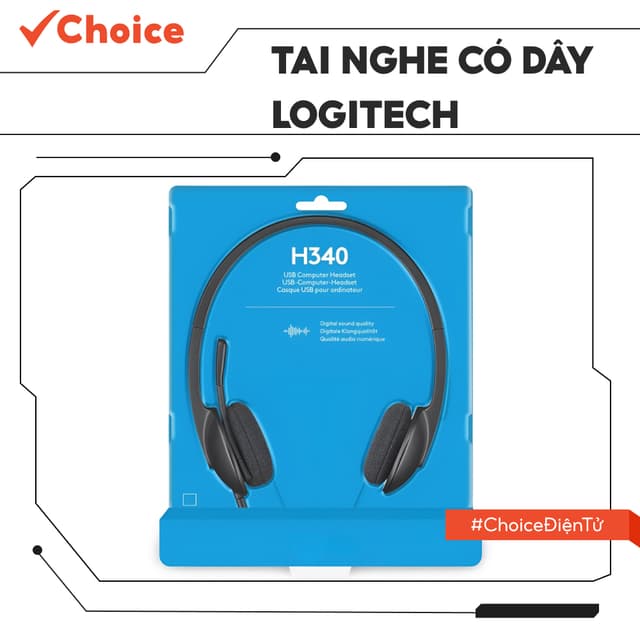 [Choice] Tai Nghe USB Logitech EL1-2777-49, H340 Màu Đen - Ảnh 12