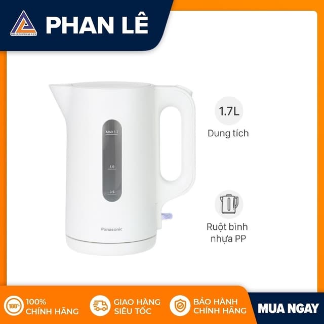 Bình đun siêu tốc Panasonic NC-K101WRA 1.7 lít - Ảnh 3