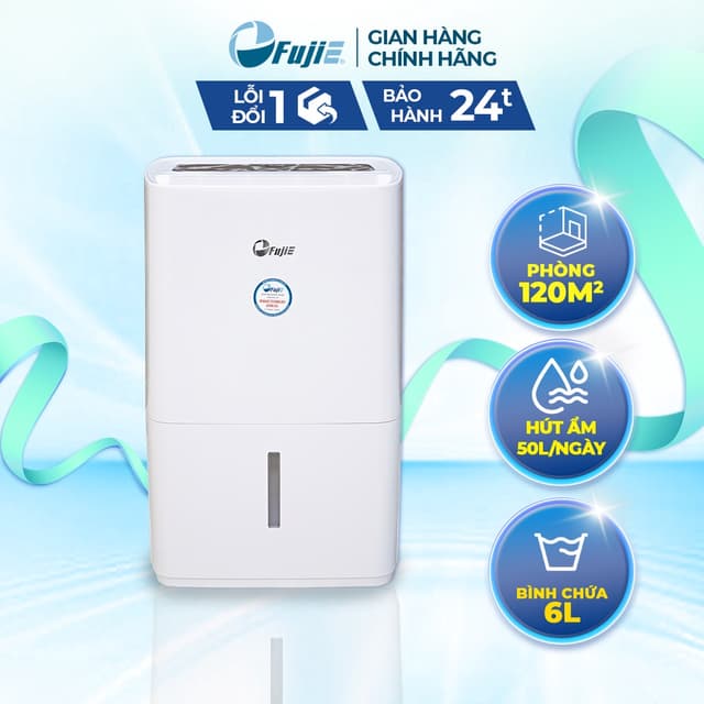 Máy hút ẩm 50L/ngày FujiE HM-650EC Máy hút ẩm công nghiệp cho diện tích 100 đến 120m2 - Ảnh 1