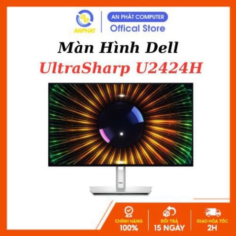 Màn Hình Dell UltraSharp U2424H (23.8 inch - FHD - IPS - 120Hz - 5ms - DRR - TMDS - USB TypeC) - Bảo hành hãng 36 tháng - Ảnh 2