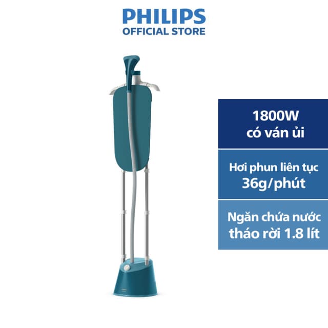 Bàn ỦI Hơi Nước Đứng Philips 1000 series STE1040/20 |1800W | Hơi phun 36g/phút, Styleboard (ván ủi) - Hàng Chính Hãng - Ảnh 5