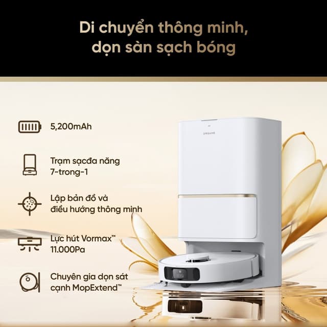 Robot Hút Bụi Lau Nhà Dreame L30s Ultra | Trạm Sạc Đa Năng 7 Trong 1 | Tụ Động Giặt, Sấy Giẻ Lau - Ảnh 3