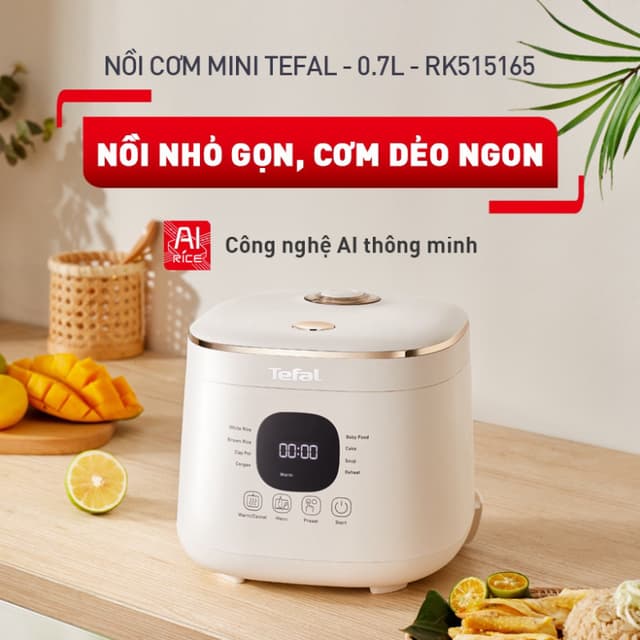 Nồi Cơm Điện Tử Tefal RK515168 Mini Dung Tích 0.7 Lít - Bảo Hành Chính Hãng 2 Năm - Ảnh 11