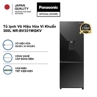 So sánh giá [TRẢ GÓP 0%] [Sẵn hàng miền Bắc] Tủ lạnh Panasonic Inverter 300 lít NR-BV331WGKV Đông mềm Làm đá tự động nanoe™ X rẻ nhất?