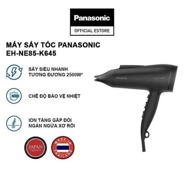 Máy sấy tóc ionity Panasonic EH-NE85-K645 bảo vệ tóc - 2300W, hiệu suất sấy tương đương 2500W - Ảnh 5