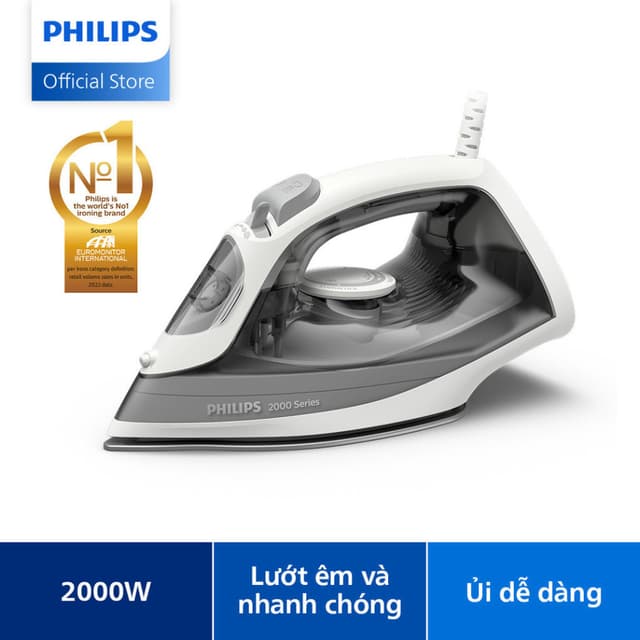 Bàn Ủi Hơi Nước Philips DST2020/80 | 2000W| mặt đế ceramic - Hàng Chính Hãng - Ảnh 4