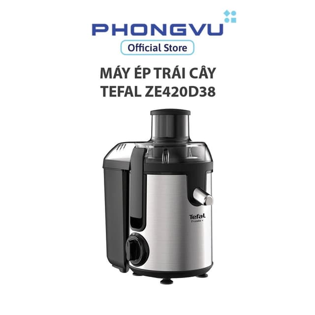 Máy Ép Trái Cây Tefal ZE420D38 - Công Suất 400W, Ống Dẫn 60mm, Lưới Lọc Thép Không Gỉ - Bảo Hành 24T - Ảnh 5