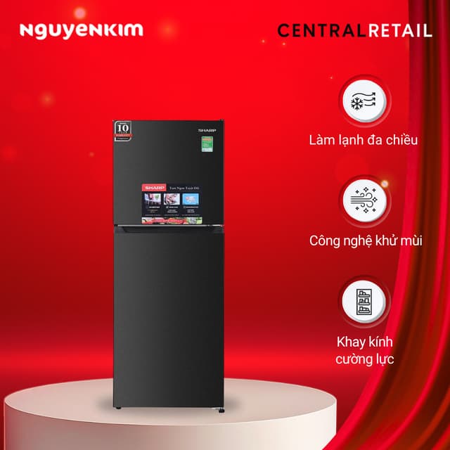 Tủ lạnh 2 cánh Sharp Inverter 197 lít ngăn đông trên SJ-X215V-DG - Ảnh 9